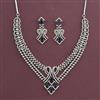 American Diamond Classic Necklace with Rhodium Plating
