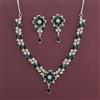American Diamond Classic Necklace with Rhodium Plating