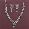 American Diamond Classic Necklace with Rhodium Plating