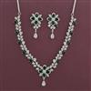 American Diamond Classic Necklace with Rhodium Plating