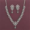 American Diamond Classic Necklace with Rhodium Plating