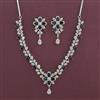 American Diamond Classic Necklace with Rhodium Plating