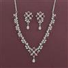 American Diamond Classic Necklace with Rhodium Plating