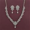 American Diamond Classic Necklace with Rhodium Plating