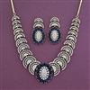 American Diamond Classic Necklace with Mehndi Plating