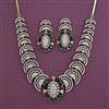 American Diamond Classic Necklace with Mehndi Plating