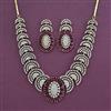 American Diamond Classic Necklace with Mehndi Plating