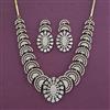 American Diamond Classic Necklace with Mehndi Plating