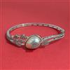 American Diamond Openable kada with Rhodium Plating 2 Tone Plating Mehndi Plating