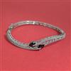 American Diamond Openable kada with Rhodium Plating