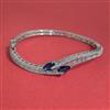 American Diamond Openable kada with Rhodium Plating