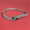 American Diamond Openable kada with Rhodium Plating