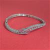 American Diamond Openable kada with Rhodium Plating