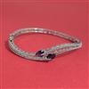American Diamond Openable kada with Rhodium Plating