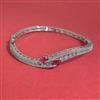 American Diamond Openable kada with Rhodium Plating