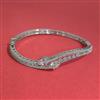 American Diamond Openable kada with Rhodium Plating