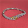 American Diamond Openable kada with Rhodium Plating