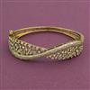 American Diamond Openable kada with Rhodium Plating 2 Tone Plating Mehndi Plating
