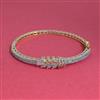 American Diamond Openable kada with Rhodium Plating 2 Tone Plating Mehndi Plating