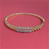 American Diamond Openable kada with Rhodium Plating 2 Tone Plating Mehndi Plating