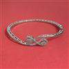 American Diamond Classic Kada with Rhodium Plating 2 Tone Plating Mehndi Plating