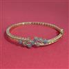 American Diamond Openable kada with Rhodium Plating 2 Tone Plating Mehndi Plating