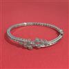 American Diamond Openable kada with Rhodium Plating 2 Tone Plating Mehndi Plating