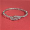 American Diamond Classic Kada with Rhodium Plating 2 Tone Plating Mehndi Plating
