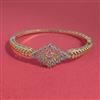 American Diamond Openable kada with Rhodium Plating 2 Tone Plating Mehndi Plating