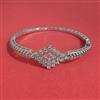 American Diamond Openable kada with Rhodium Plating 2 Tone Plating Mehndi Plating