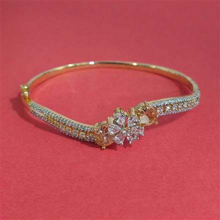 American Diamond Openable kada with 2 Tone Plating