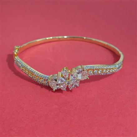 American Diamond Openable kada with 2 Tone Plating
