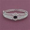 American Diamond Openable kada with Rhodium Plating