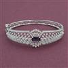 American Diamond Openable kada with Rhodium Plating