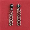 American Diamond Classic Earring with Rhodium Plating