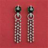 American Diamond Classic Earring with Rhodium Plating