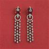 American Diamond Classic Earring with Rhodium Plating