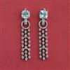 American Diamond Classic Earring with Rhodium Plating