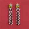 American Diamond Classic Earring with Rhodium Plating