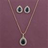 American Diamond Classic Pendant Set with 2 Tone Plating