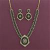 American Diamond Classic Necklace with Mehndi Plating
