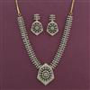 American Diamond Classic Necklace with Mehndi Plating
