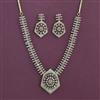 American Diamond Classic Necklace with Mehndi Plating