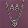 American Diamond Classic Necklace with Mehndi Plating