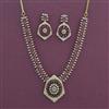 American Diamond Classic Necklace with Mehndi Plating