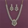 American Diamond Classic Necklace with Mehndi Plating