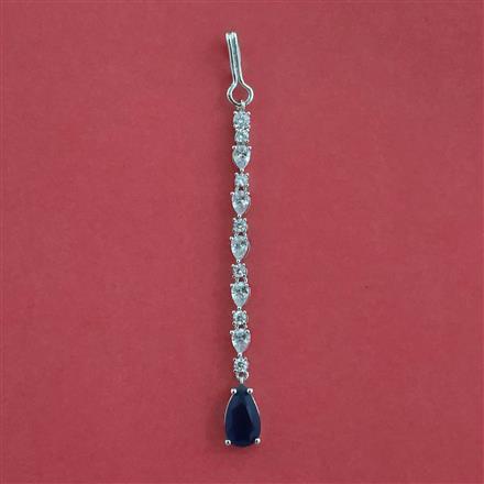 American Diamond Classic Tikka with Rhodium Plating
