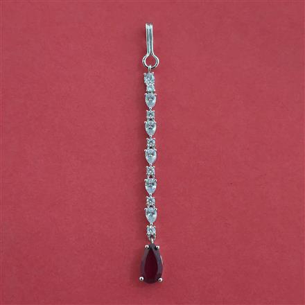 American Diamond Classic Tikka with Rhodium Plating