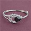 American Diamond Openable kada with Rhodium Plating