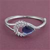 American Diamond Openable kada with Rhodium Plating